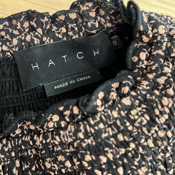 Hatch Maternity floral smocked neck blouse size 0 - Picture 3 of 3